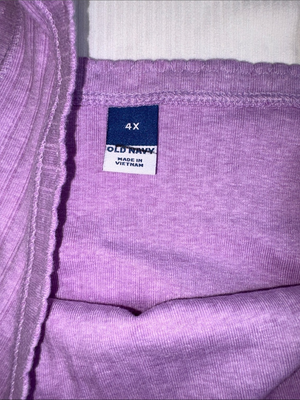 Old Navy Cropped Tops Ribbed Tee + Lavender Ribbed Tank Set Plus Size 4X - Picture 3 of 14